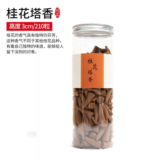 Xiao Hua Caja de 2 conos de incienso de reflujo para cascada, aromas naturales para quemador de cascada de incienso, fragancia de osmanto