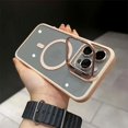 thumbnail image 1 of Lens Protect Stand Phone Case For IPhone 15 12 13 14 11 Pro Max Plus For Magsafe Magnetic Camera Glass Metal Ring Holder Cover, 1 of 7