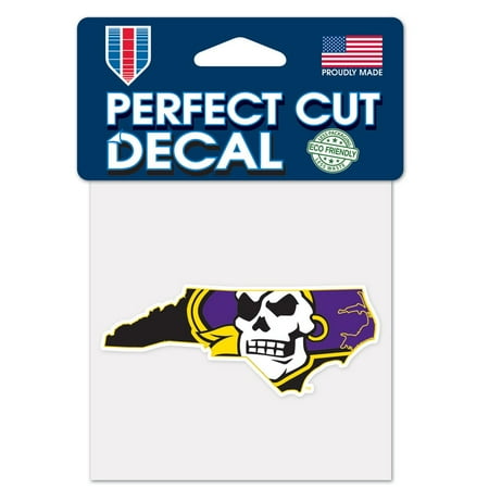 - East Carolina Pirates Official NCAA 4 inch x 4 inch Die Cut Car Decal by WinCraft