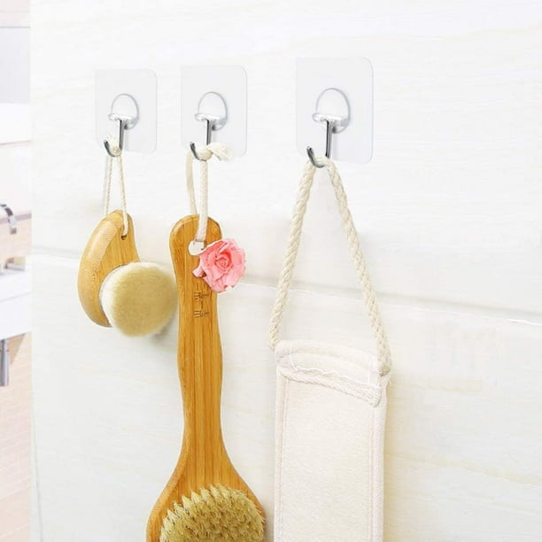 4pcs Creative Shell Shape Wall Hanging Hook Punch-free Strong Adhesive Hook  Bathroom Kitchen Wall-mounted Seamless Sticky Hook