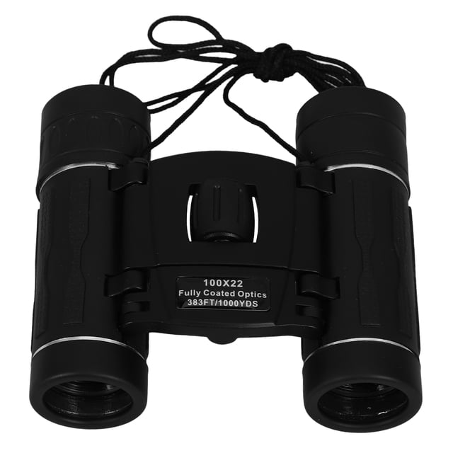 Telescopio binocular portátil de alta definición 100x22 para conciertos, acampadas y senderismo (negro)
