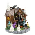 thumbnail image 6 of Enchanted Witch Cottage Lighted Figurine, 10" LED Halloween Decor Statue with Cauldrons and Ravens, 6 of 9