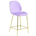 thumbnail image 1 of Best Master Preston 24" Velvet Counter Stool in Pink (Set of 2), 1 of 2