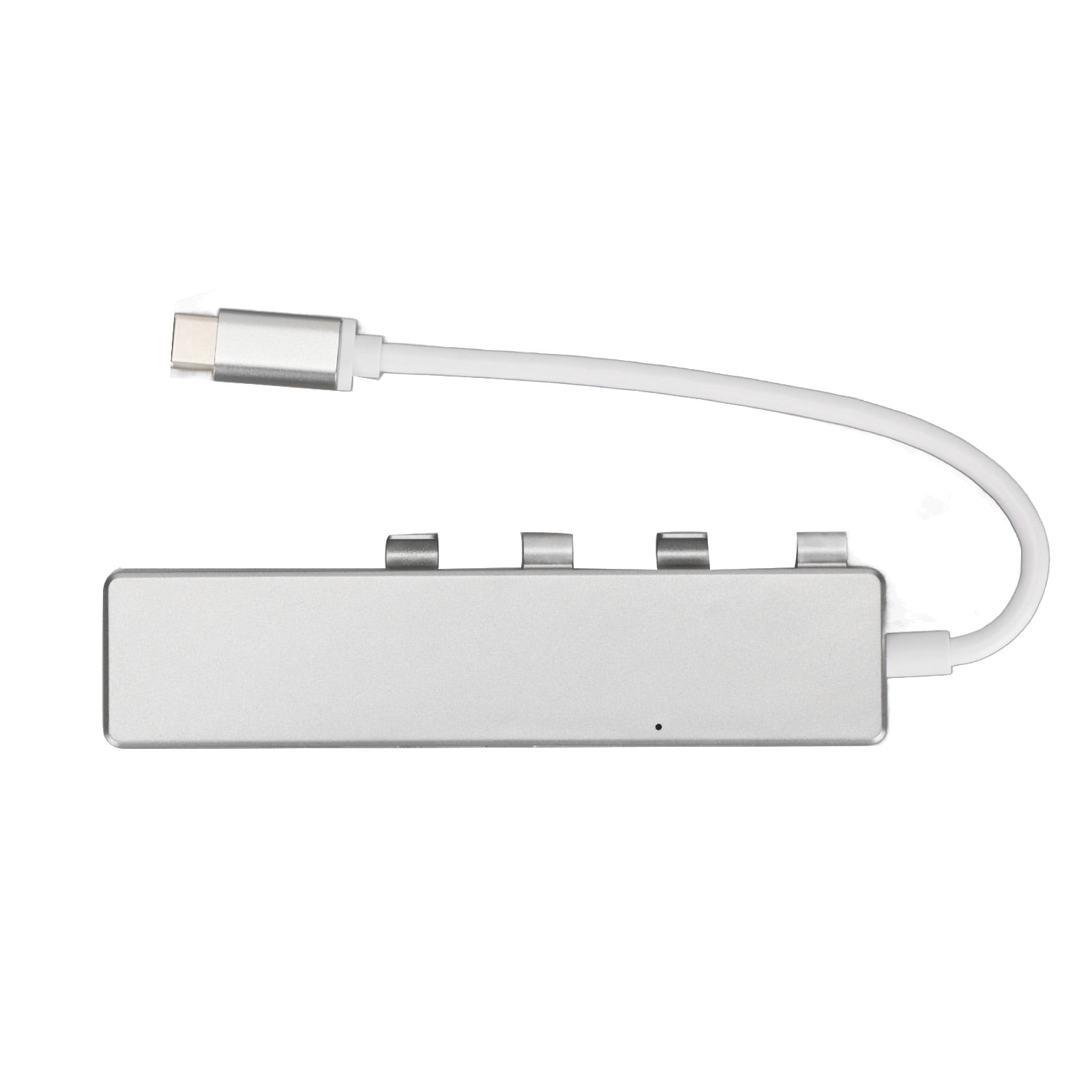 USB C Hub Multiport Adapter, USB C To USB Hub 1xUSB C Power Port Four Ports  For Laptop Silver