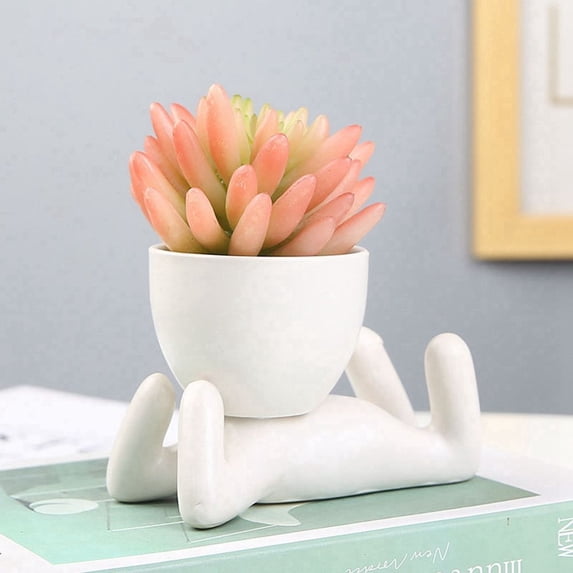 Creative Cute Portrait Ceramic Succulent Plant Pot Vase Table Decoration Plant Pot Garden Supplies Flower Pot Home Decor 3