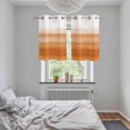 thumbnail image 5 of Orange White Ombre Kitchen Curtains Small Short 39 Inch Length, Farmhouse Retro Simple Striped Art Grommet Top Bedroom Living Room Curtains, Light Filtering Cafe Curtain Drapes 2 Panels Set 55''x39'', 5 of 9