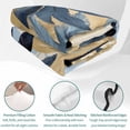 thumbnail image 4 of Full Quilt Set 78''x90'', Navy Blue Palm Trees Lightweight Bedspread Coverlet Set with 2 Pillow Shams, Vintage Summer Botanical Watercolor Breathable All Season Quilt Bedding for Bedroom/Guest Room, 4 of 9