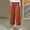 A01_Orange, variant on pbnbp Plus Size Pants for Women Solid Cotton Linen High Waisted Elastic Pocktes Wide Leg Straight Leg Capri Pants Capris for Women