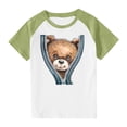 thumbnail image 1 of RXIRUCGD 2025 Vêtements d'Été pour Enfants Tout-Petits Garçons Filles Mode Mignon Col Rond Imprimé Manches Courtes Haut, 1 of 7