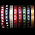 thumbnail image 2 of The Ribbon People Copper Star Print Woven Edge Satin Craft Ribbon 0.25" x 200 Yards, 2 of 2