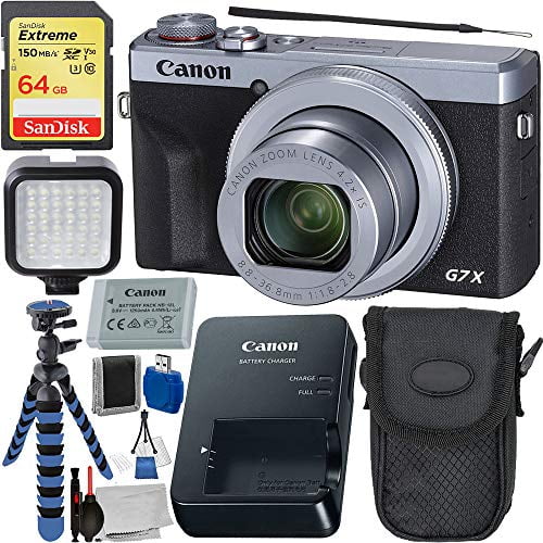Canon PowerShot G7 X Mark III Digital Camera (Silver #3638C001) with Advanced Accessory Bundle