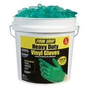 Firm Grip Vinyl Disposable Gloves Large Green Powder Free 300 pk
