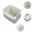 thumbnail image 3 of REGALWOVEN Storage Cube  for Shelves Closet, 3 Pcs Fabric Storage Bin with Handles, Collapsible Storage Basket for Organizing Clothes Gray 15*11*9.4in, 3 of 6
