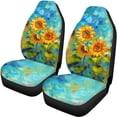 thumbnail image 5 of Uourmeti Sunflower Seat Protection Cover Easy to Install Car Seat Cover Sets Air Breath Anti-Slip Car Seat Covers Full Set Fit for most Cars Truck, 5 of 10