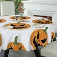 thumbnail image 5 of Eveokoki Halloween Tablecloth Halloween Pumpkin Tablecloth Washable Round Tablecloth 60 Inch Reusable Table Cloth for Home Party Dining Table Decor, 5 of 5