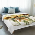 thumbnail image 4 of Summer Floral Blanket Soft Cozy Warm Throw Blanket for Couch, Plush Fuzzy Flannel Fleece Blankets for Sofa, Spring Watercolor Sunflowers in Vase Bed Blankets Lightweight Gifts for Women, 40"x60", 4 of 9