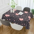 thumbnail image 5 of GZHJMY Valentine's Day Love Heart Tablecloth, Rectangle Waterproof Washable Polyester Table Cover for Picnic Dinner Holiday Party Decor, 60 x 60 Inch, 5 of 7