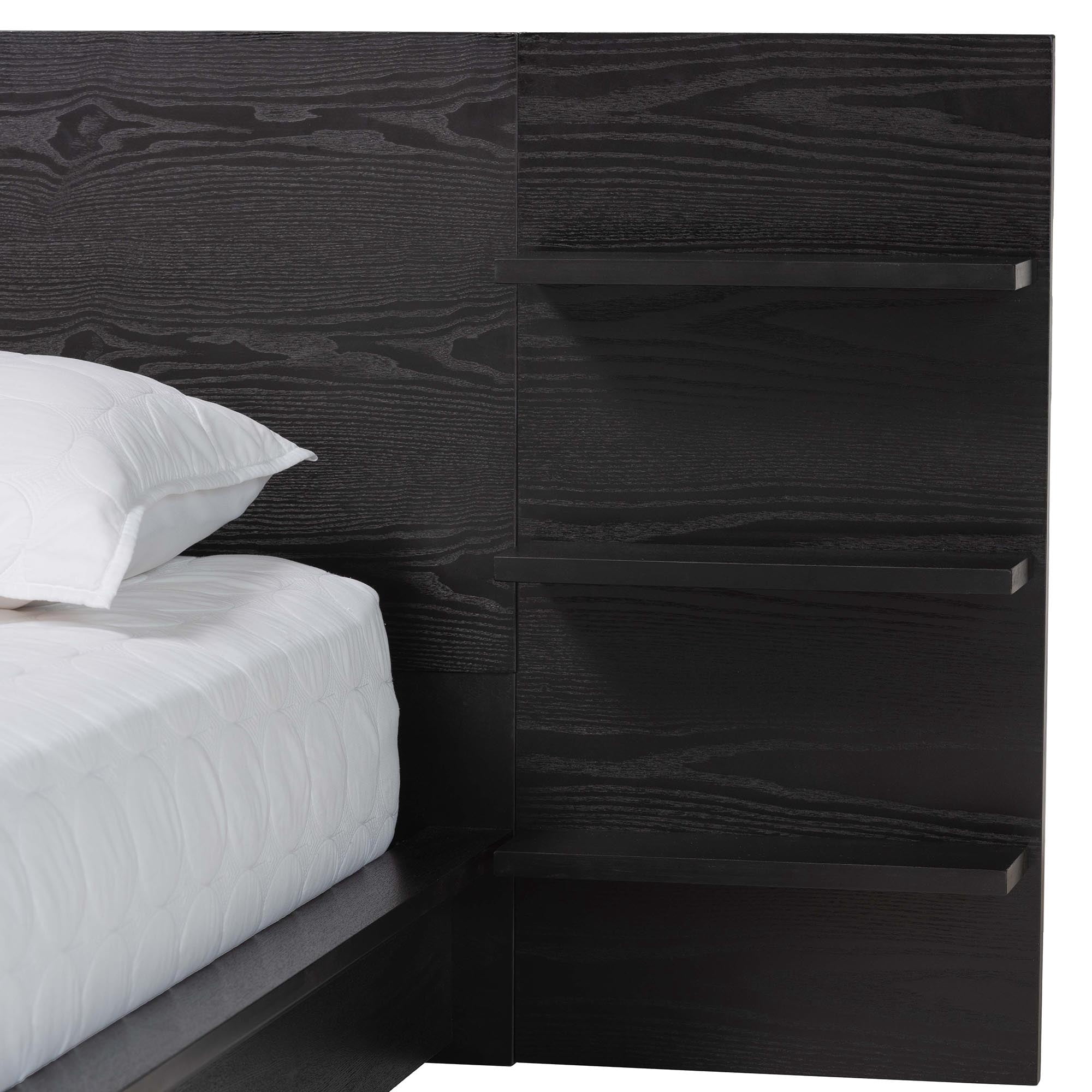 Baxton Studio Elina Modern Platform Bed, Queen, Ebony Black