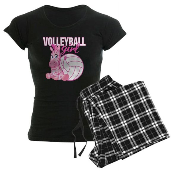 CafePress - Volleyball Girl - Women's Dark Pajamas