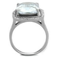 thumbnail image 3 of Rhodium 925 Sterling Silver Ring with AAA Grade CZ in Clear for Women Clear Stone Color Style TS391 Size 6, 3 of 5