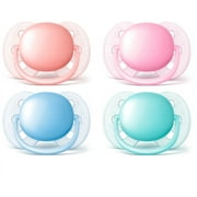Philips Avent Ultra Soft Pacifier 0-6m, Mixed, 2 pack, SCF212/21 (Colors may vary)
