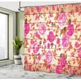 thumbnail image 5 of Ambesonne Vintage Shower Curtain, Roses on Wood Backdrop, 69"Wx70"L, Pink Orange, 5 of 5