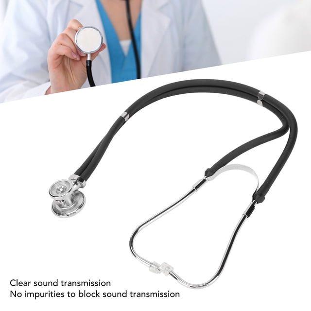 Teaching Stethoscope, Lightweight Aluminium Alloy Multifunctional Fetal Heart Stethoscope Double Head for Nurses for Clinic