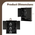 thumbnail image 5 of Ktaxon Bathroom Medicine Cabinet, Wall Storage Cabinet with 2 Doors and Shelves, Black, 5 of 8