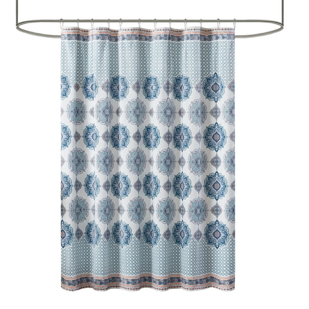 Mainstays Mink Medallion Velvet Printed Polyester Unlined Shower