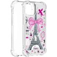 thumbnail image 3 of Compatible with iPhone 11 Case Liquid Glitter Cute Stylish Slim Silicone Quicksand Sparkle Shockproof Protective for Women Girls Case for iPhone 11 6.1 inch Tower YB, 3 of 12