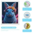 thumbnail image 3 of Diamond Art Kits for Adults, Blue Bunny Flowers Adorable Portrait 5D Diamond Painting Kits for Adults Beginners, DIY Full Drill Diamond Painting, Gem Art and Crafts 12x16, 3 of 7