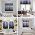 thumbnail image 6 of Purple Forest Kitchen Curtains Sets for Windows 36 Inch Length, Vintage Foggy Woods Tree Rod Pocket Window Treatments Tier Curtains and Valances Set for Bedroom/Bathroom, 6 of 8