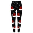 thumbnail image 4 of MKLEKYY Leggings deportivos mujer Pantalones de yoga navideños para mujer con estampado de copos de nieve para uso deportivo, 4 of 4