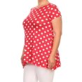 thumbnail image 2 of Women's Plus Size trendy style casual Polka Dot short sleeve side pocket tunic top., 2 of 4