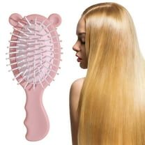 SATRINO Mini Hair Brush, Detangling Hairbrush for Dry and Wet Hair, Small Size Travel Detangler Brush for Girls Boys Kids Women Men for All Hair Types (A)