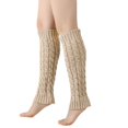 thumbnail image 2 of Domzle Winter Fleece Lined Leg Warmers for Women Warm Long Boot Socks Knit Thick Calf Warmers for Skating Walking Complexion, 2 of 4