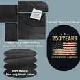 thumbnail image 2 of 100% Cotton Shirt Black Retro usa 250th Anniversary Shirts for Celebrate 250th Anniversary of America 250 Years Patriotic Shirts for Men Women, 2 of 5