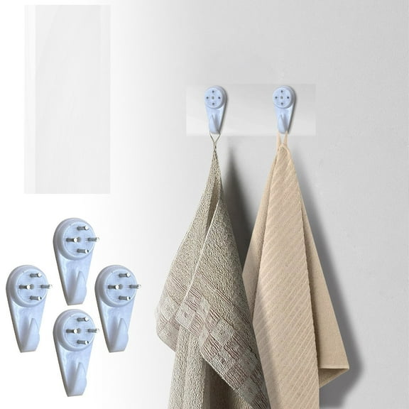 Heavy Duty Wall Hooks - Damage-Free, Removable, 10lbs Load, for Home Office Decor