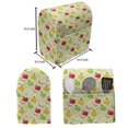 thumbnail image 4 of Fruits Stand Mixer Cover, Diagonal Checkered Pattern with Apples and Slices Retro Country Kitchen Theme, Kitchen Appliance Organizer Bag Cover with Pockets, 5 Quarts, Green Red Yellow, by Ambesonne, 4 of 4