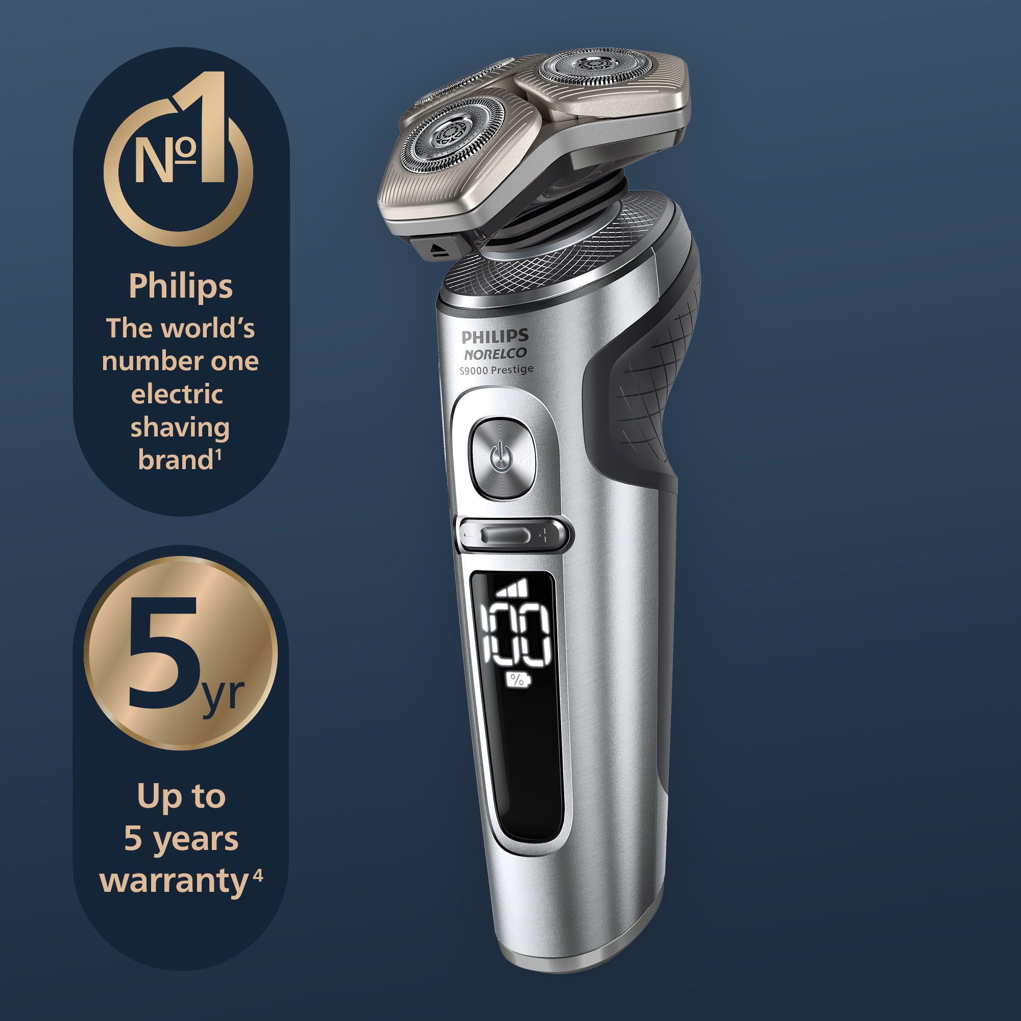 Philips Norelco S9000 Prestige Rechargeable Wet & Dry Shaver with