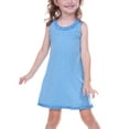 thumbnail image 2 of Kavio! Little Girls 3-6X Lettuce Edge Ruffles Sleeveless Dress Azure 3, 2 of 3