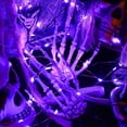 thumbnail image 5 of Guirnalda de luces [Paquete de 8], 1 m, 10 luces LED, mini luces decorativas de interior con alambre plateado para el hogar y el dormitorio (morado), 5 of 5