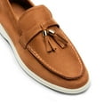 thumbnail image 5 of Women's Slip-On Loafers with Tassel Detail 0.8" Low Heel Comfortable Work Shoes for Women, 5 of 7