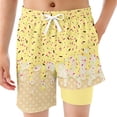 thumbnail image 5 of Boys Two Piece Rash Guard Swim Set Toddler Kids Ice Cream Print Long Sleeve Bathing Suit Swimwear Shirt with Trunks Quick Dry Bathing Suit, 5 of 5