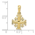 thumbnail image 2 of FJC Finejewelers 10 kt Yellow Gold Jerusalem Cross Charm 23 x 12 mm, 2 of 6