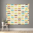 thumbnail image 2 of Balery Colorful Mustache Pattern Tapestry 60x51 Inches - Large Wall Hanging Tapestry for Bedroom, Living Room, Dorm Decor - Artistic and Aesthetic Room Decor, 2 of 9