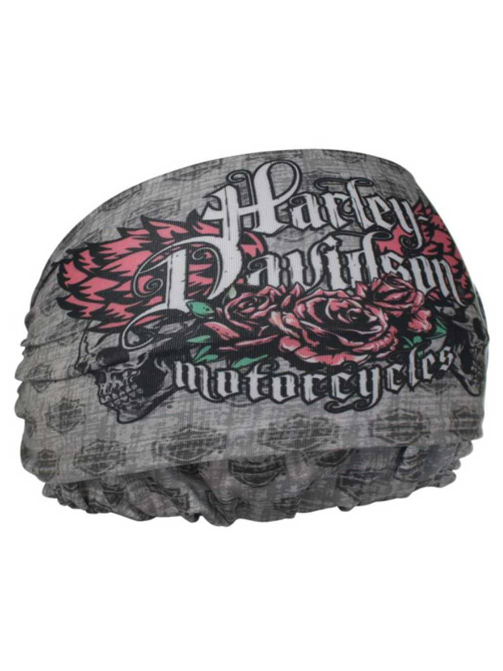 HarleyDavidson Women's HD Wings Rebel Headband Scrunchie, Gray