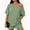 Light Green #24, variant on Shirt and Shorts Set Womens 2 Piece Matching Lounge Sets Short Sleeve Off Shoulder Tops Summer Beach Vacation Mini Shorts L