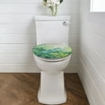thumbnail image 2 of ZIATUBLE Palm Leaves Toilet Lid Seat Cover for Bathroom Easy to Install Toilet Lid Covers for Bathroom Decoraction Elastic Protective Cover Fits Most Toilet Lids, 2 of 6