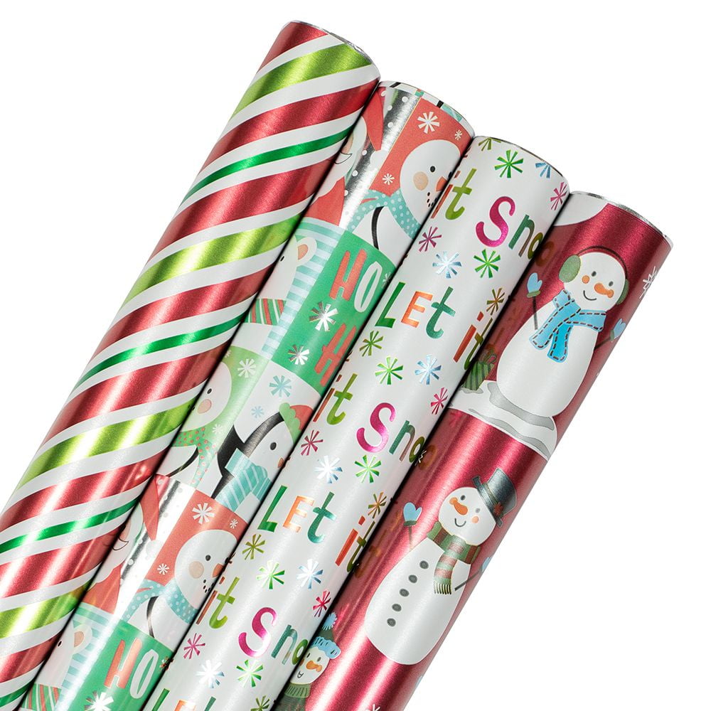 Roll~Buy-3-Rolls-4th-1-FREE~COOL PAPER 30"x48" 1-Foil~Gift Wrap Roll~10-sq.ft. 